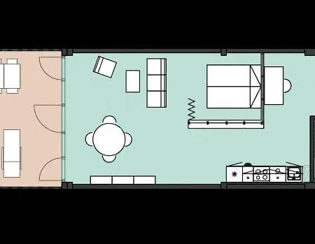 Cool 1-bed With Private Terrace 아파트 코펜하겐